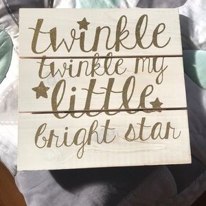Wooden wall hanging for baby room